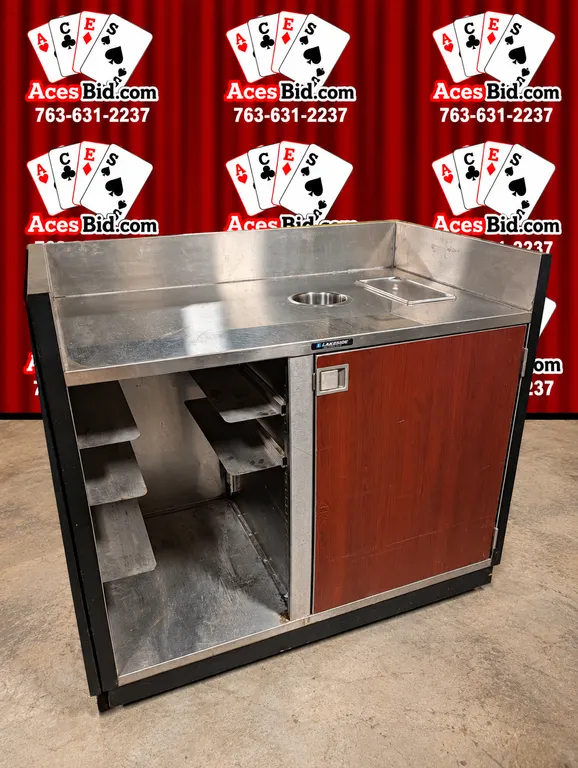 Lakeside Trash Cabinet with Left Side Tray Slides - 49" x 28" x 46"