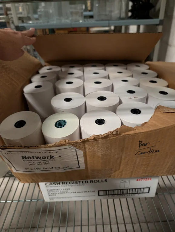 Box of Cash Register Rolls - 3" x 165 Feet - Approx 48 New Rolls