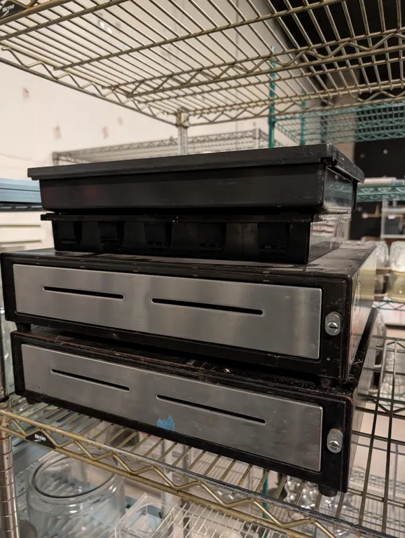 (2) Cash Boxes with (2) Plastic Insert Drawers