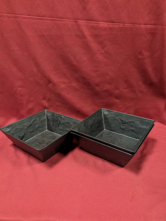 (3) American Metalcraft Square Serving Bowls - 11.75" x 11.75" x 4"