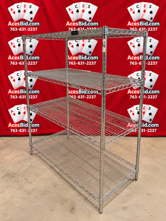 Metro 4 Tier Chrome Shelving Unit - 48" x 24" x 55" - NSF Approved