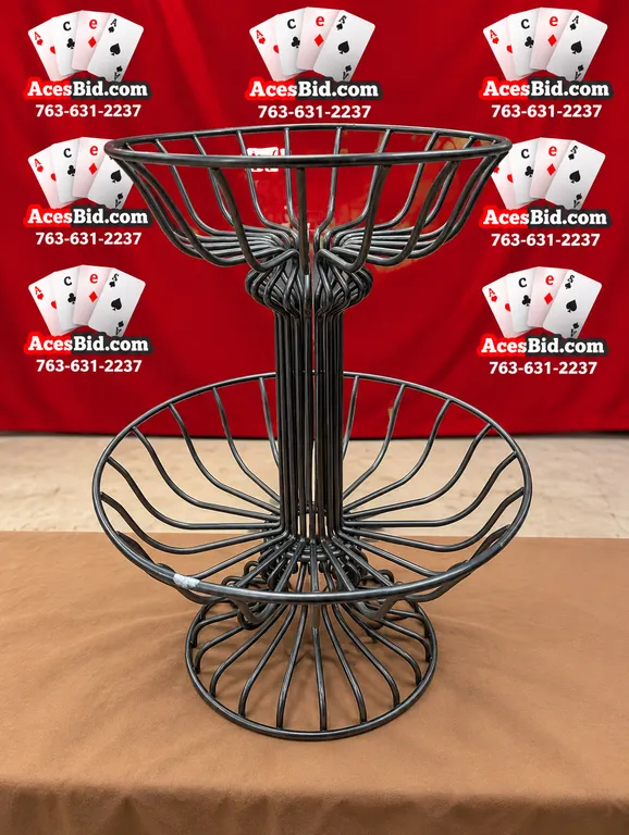 2 Tier Wrought Iron Fruit Display