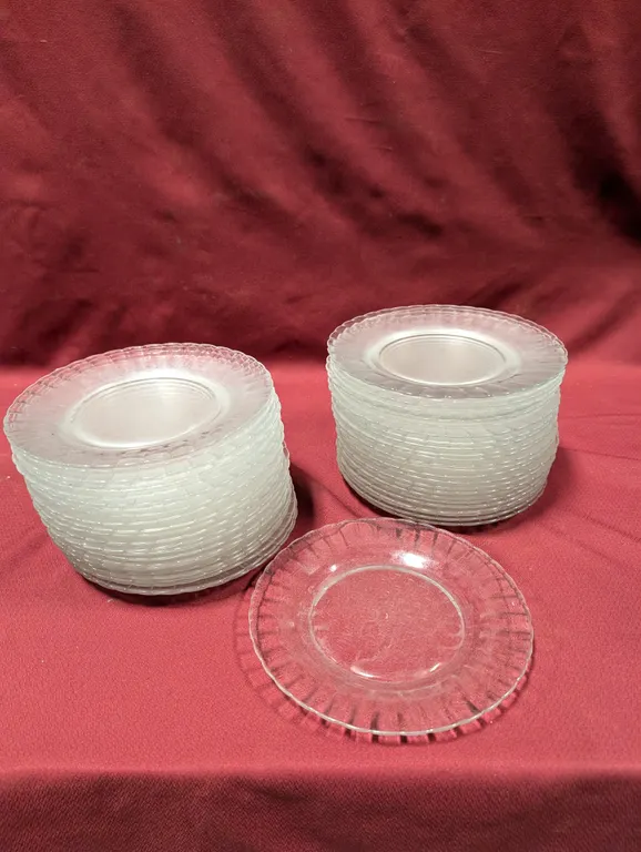 (50) 9" Glass Salad Plates