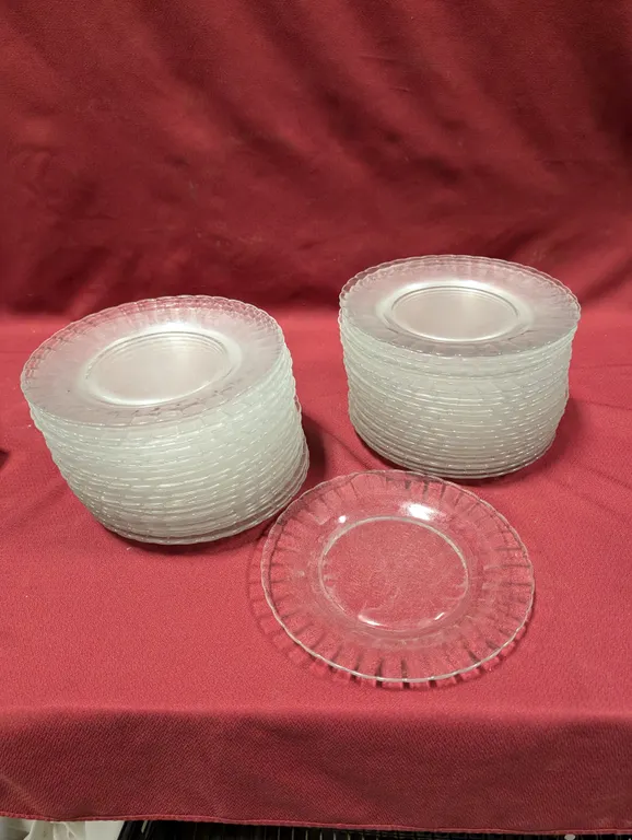 (50) 9" Glass Salad Plates