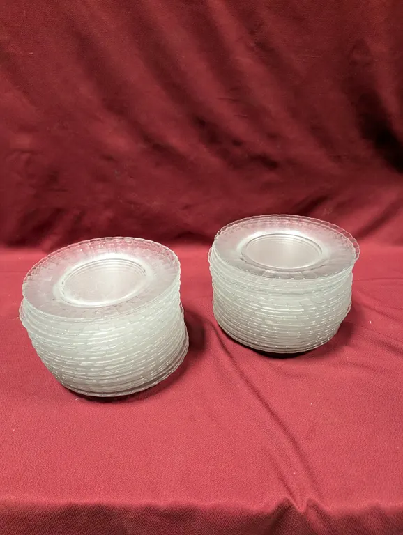 (50) 9" Glass Salad Plates