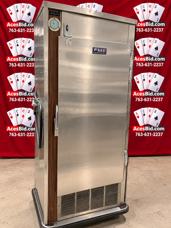 FWE 1 Door Cooler with Bottom Mount Compressor on Casters - 27" X 31" X 73.5"