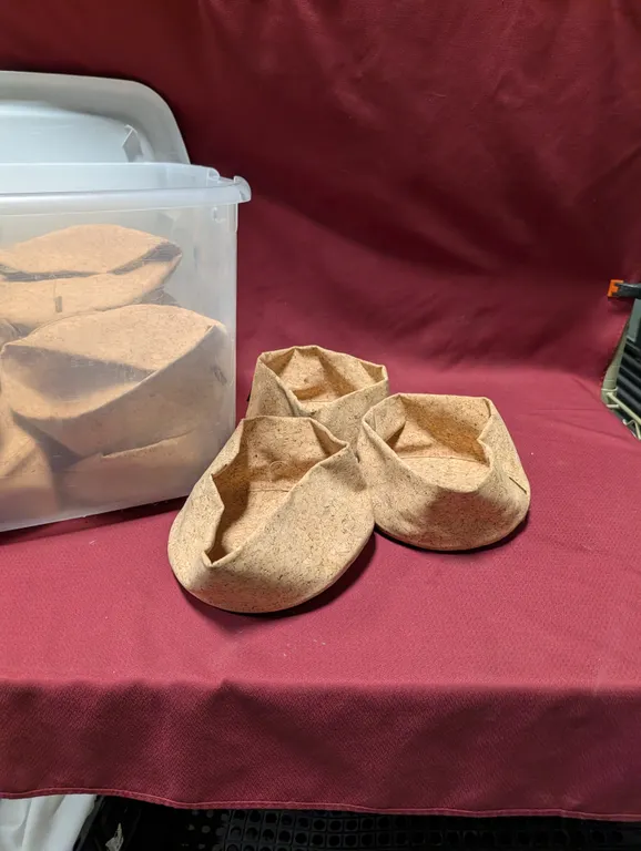 (18) Bamboo Cork Fabric Bread Bowls