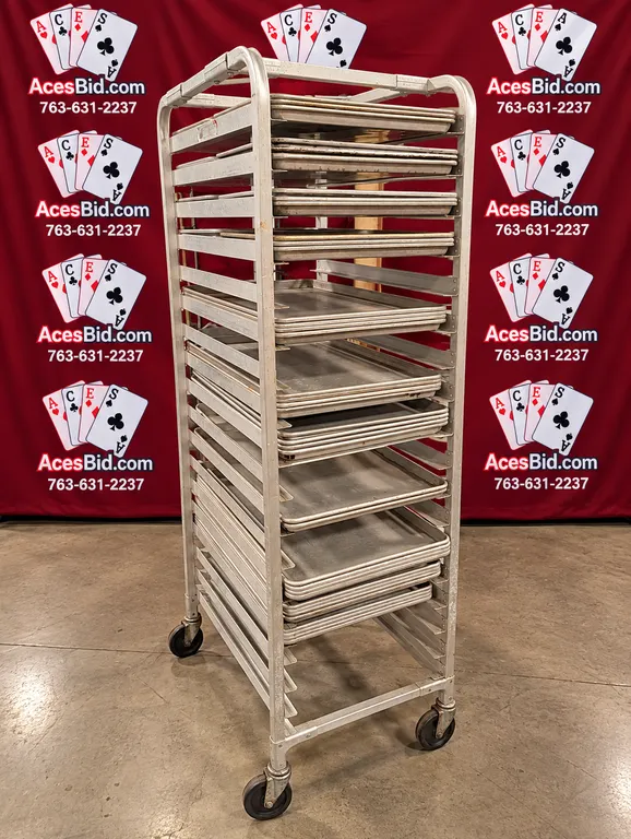 Alexandra Industries Aluminum Sheet Pan Rack on Casters - 20.5" x 26" x 69" - (Contents not Include