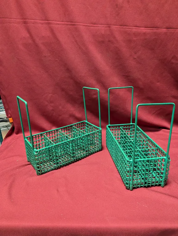 (2) Epoxy Coated Silverware Caddies