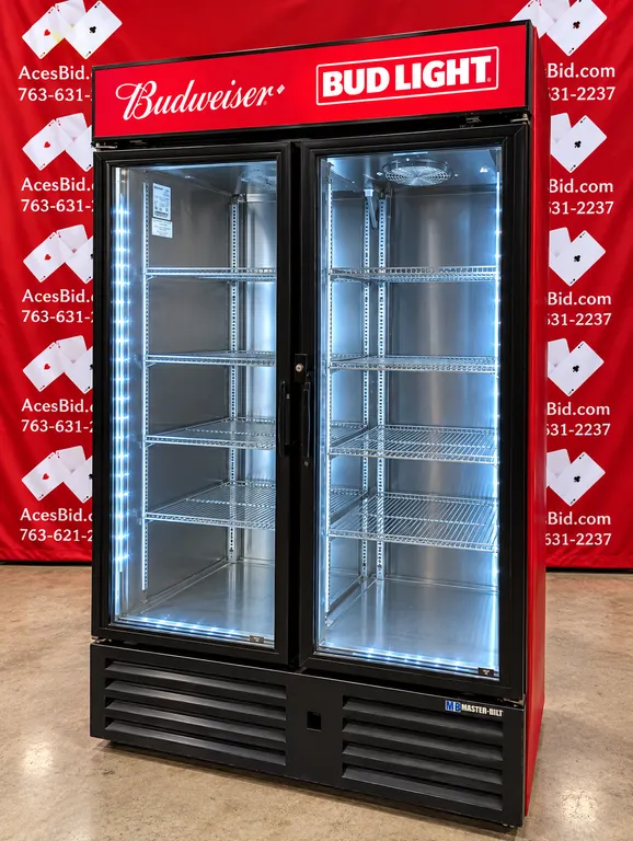 Masterbilt 2 Glass Door Cooler - Lighted - Model # MBGB478-479 - 48" x 32" x 81.5 " - NSF Approved (