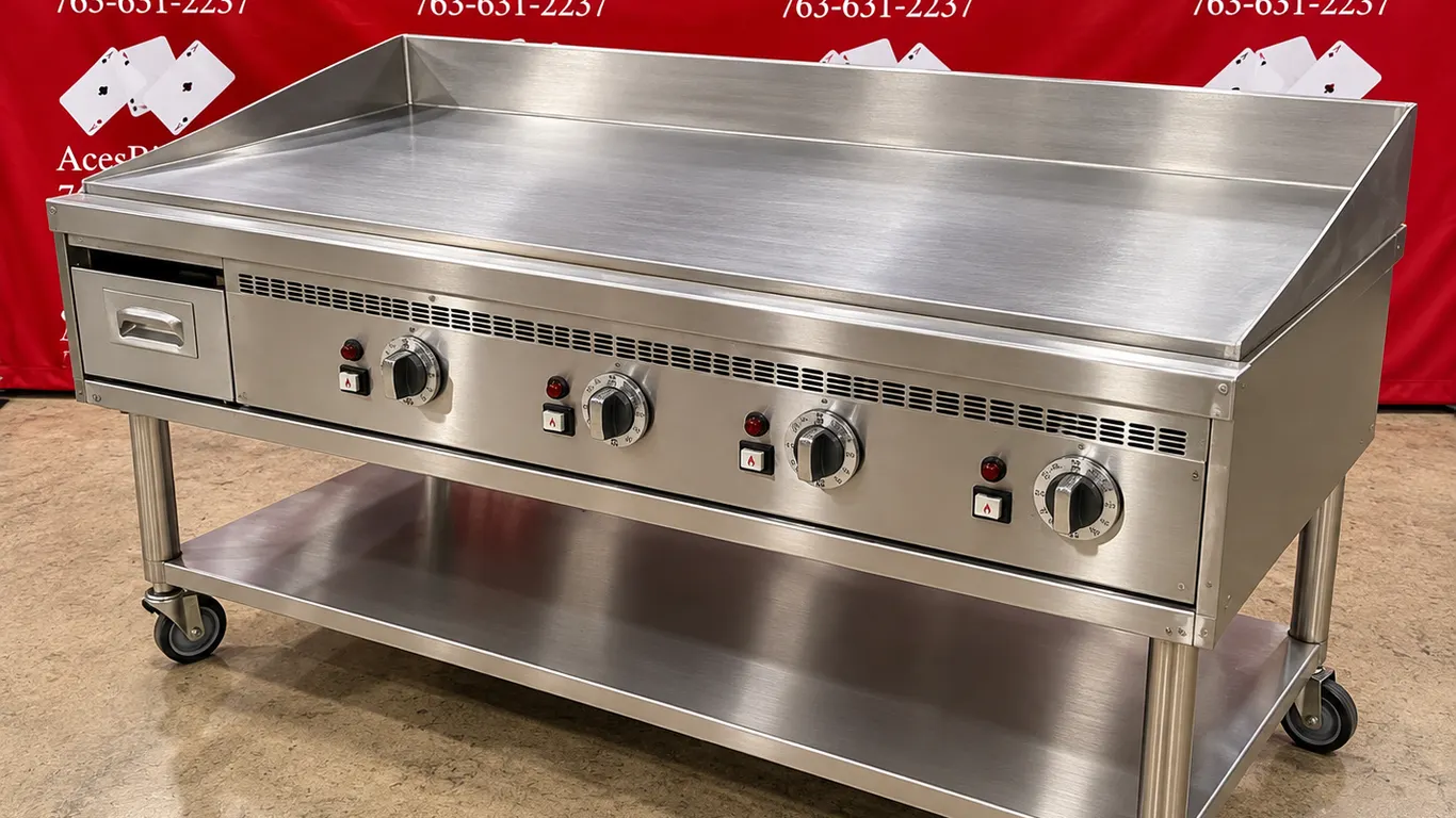 Keating 60" Miraclean Thermostatically Controlled Grill and Pizzo Igniters with Under Shelf