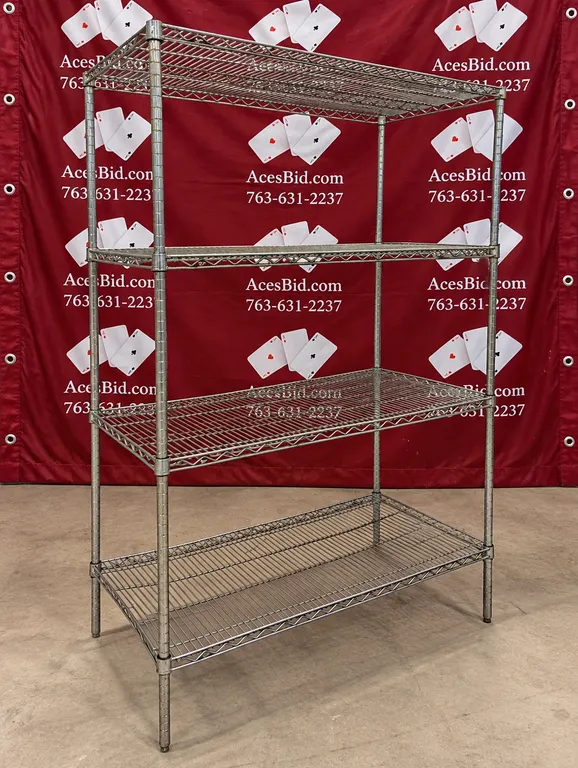 Metro 4 Tier Chrome Shelving Unit - 48" x 24" x 75"