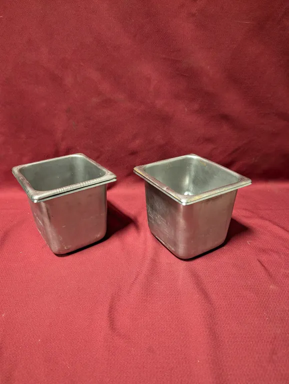 (4) Sixth Size 6" Deep Stainless Steel Hotel Pans