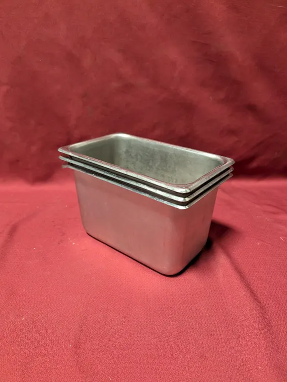 (3) Quarter Size 6" Deep Stainless Steel Hotel Pans