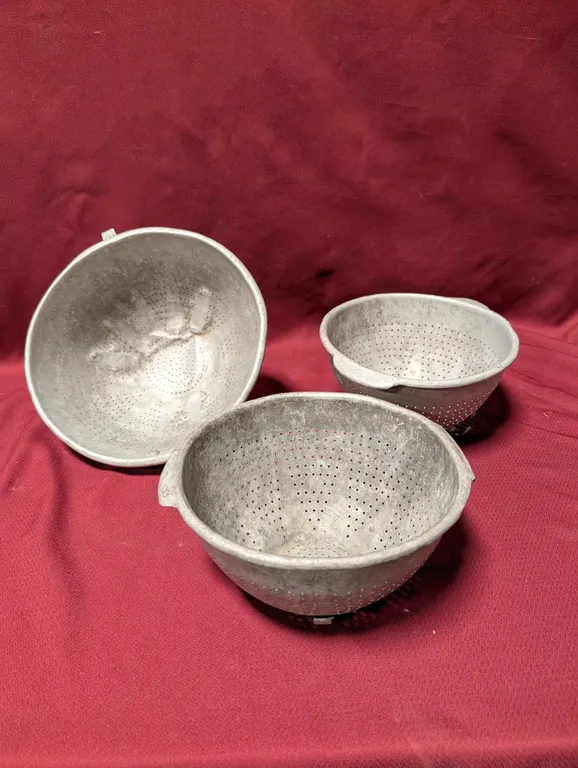 (3) Assorted Colanders