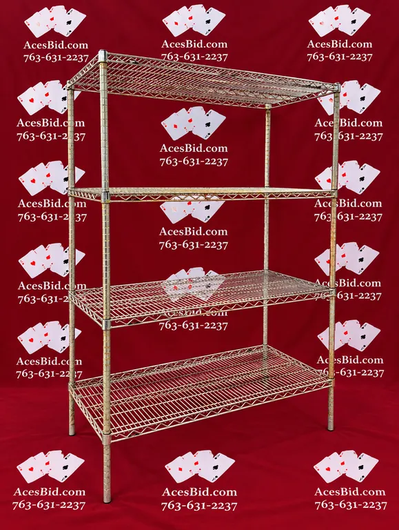 Metro 4 Tier Chrome Shelving Unit - 48" x 24" x 74"