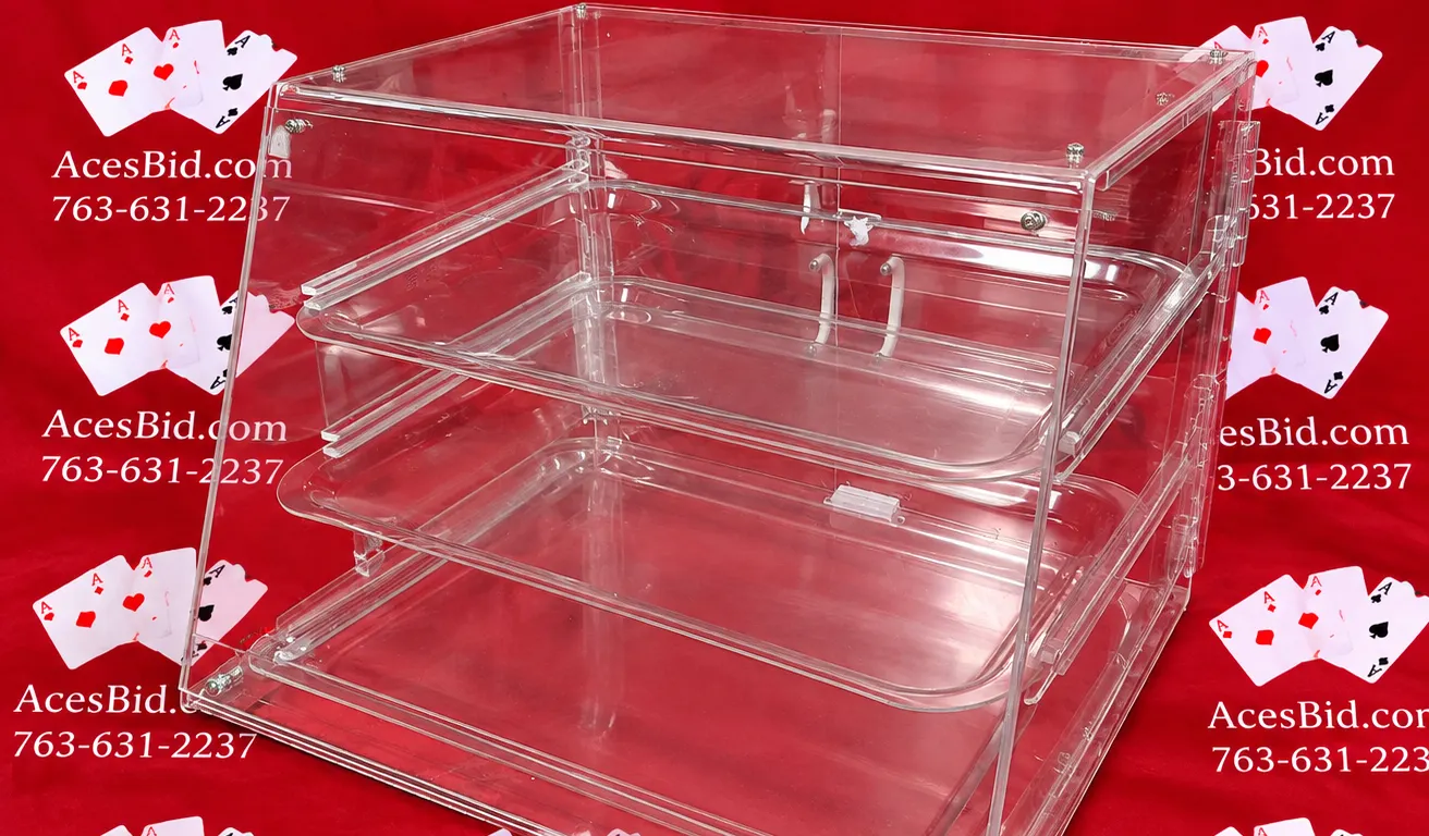 3 Tier Pastry Display Case - 21" x 17" x 16"