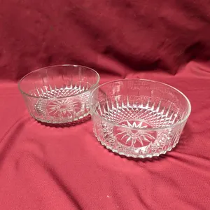 (2) Glass Serving Bowls - 9" x 4" Deep