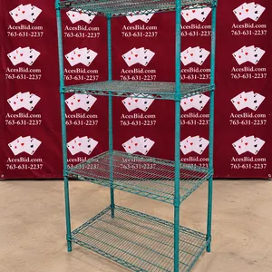4 Tier Epoxy Coated Shelving Unit - 24" x 36" x 74"