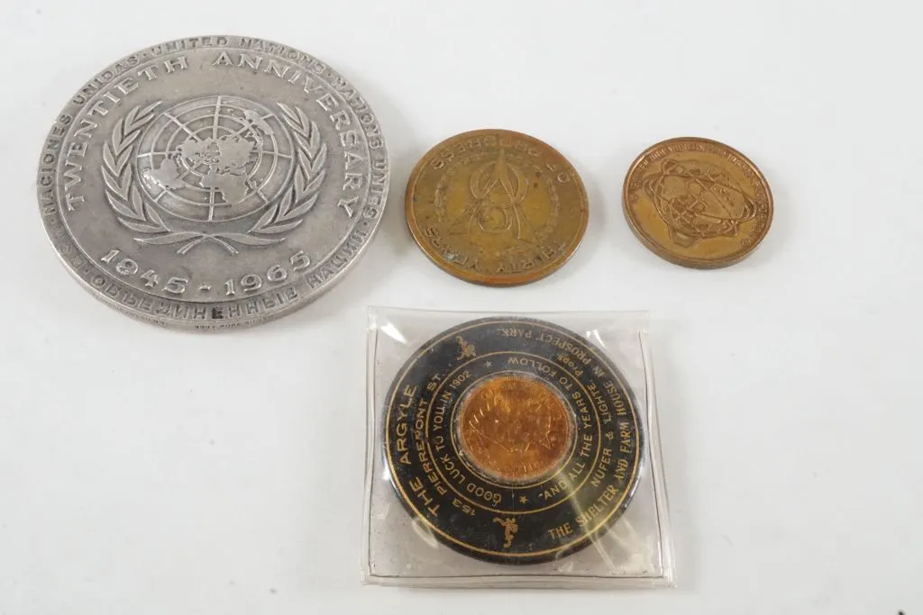 Lot of (4) Tokens/Medals