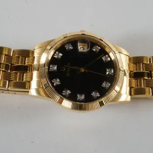 Yellow Metal Bulova Watch w/Yellow Metal Band