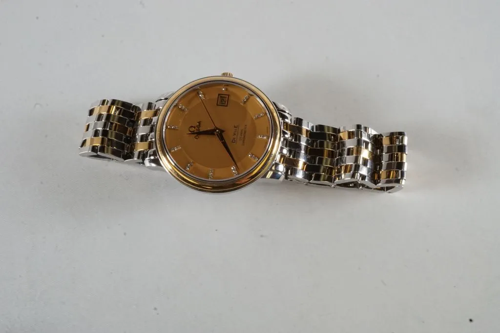 Two Tone Omega Watch w/Two Tone Band