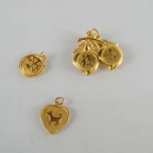 Lot of (3) 22k Yellow Gold Charms