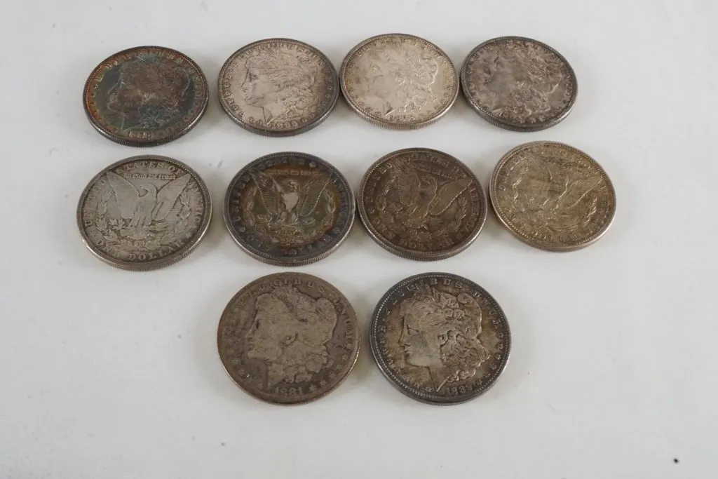 Lot of (10) Morgan Silver Dollars
