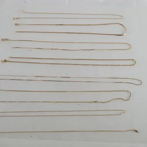 Lot of (8) 14k Yellow Gold Necklaces