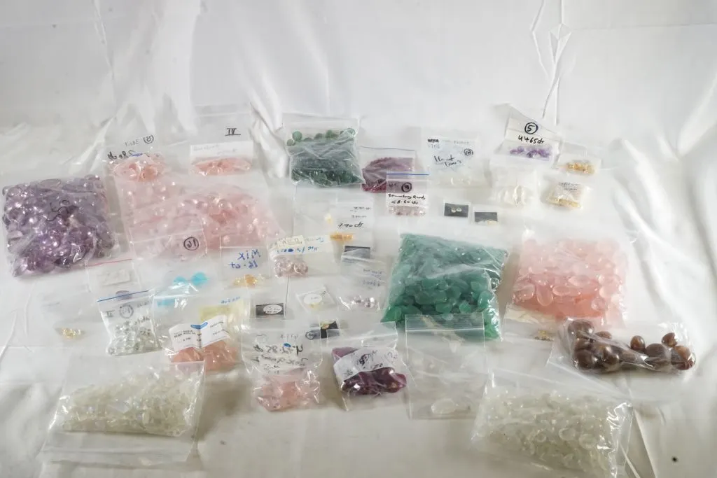 Lot of (37) Bags of Loose Colored Stones