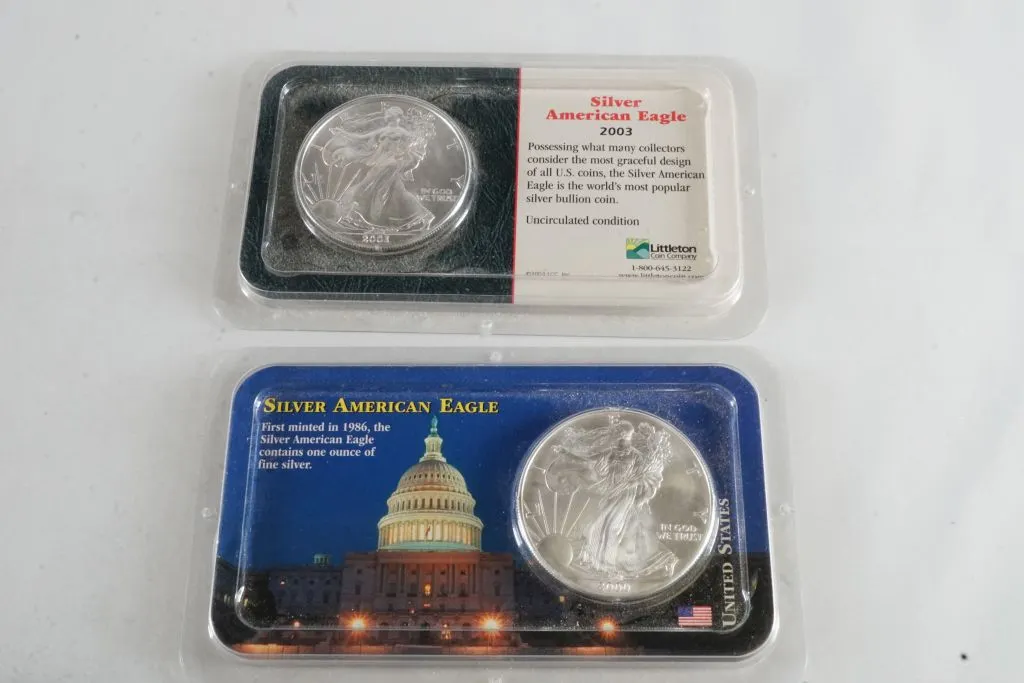 Lot of (2) Silver American Eagles Coin Sets