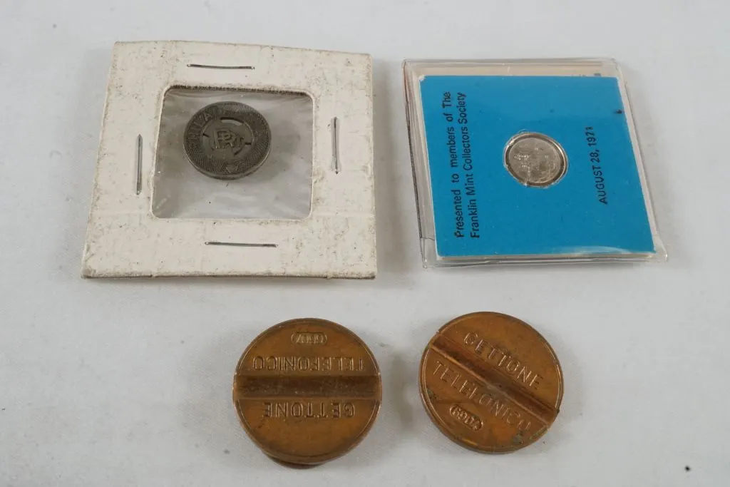 Lot of (4) Tokens & (1) Apollo 14 Mini Coin