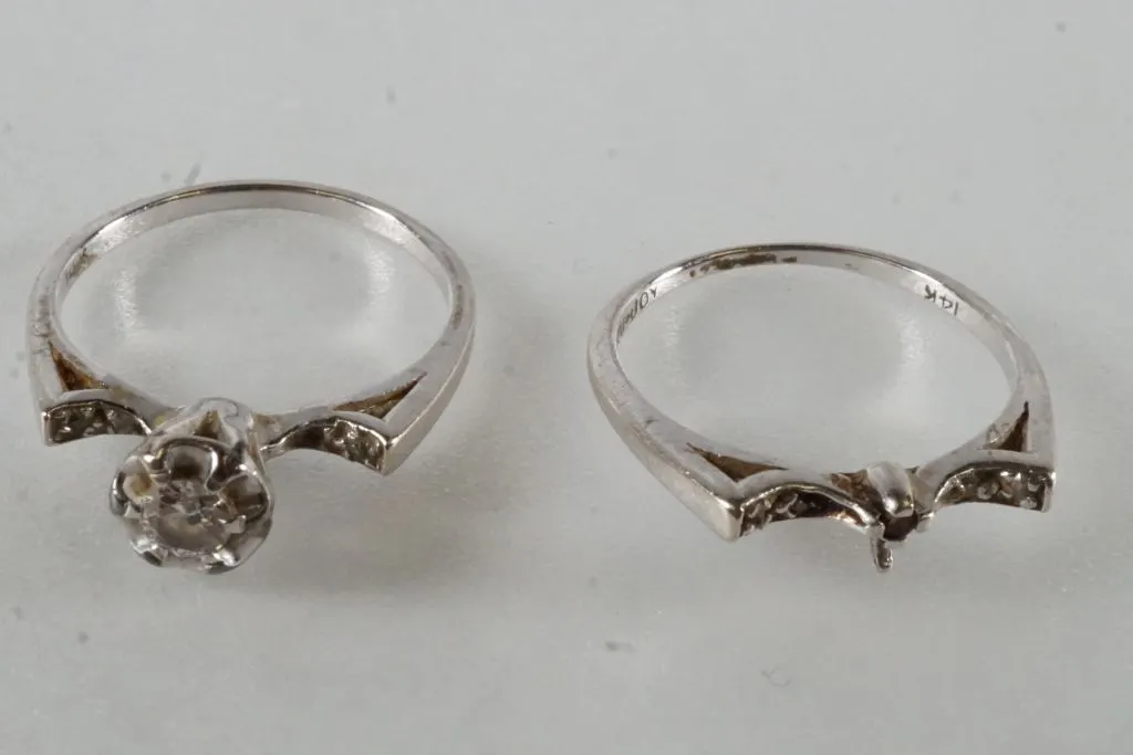 14k White Gold Engagement Set w/Diamonds