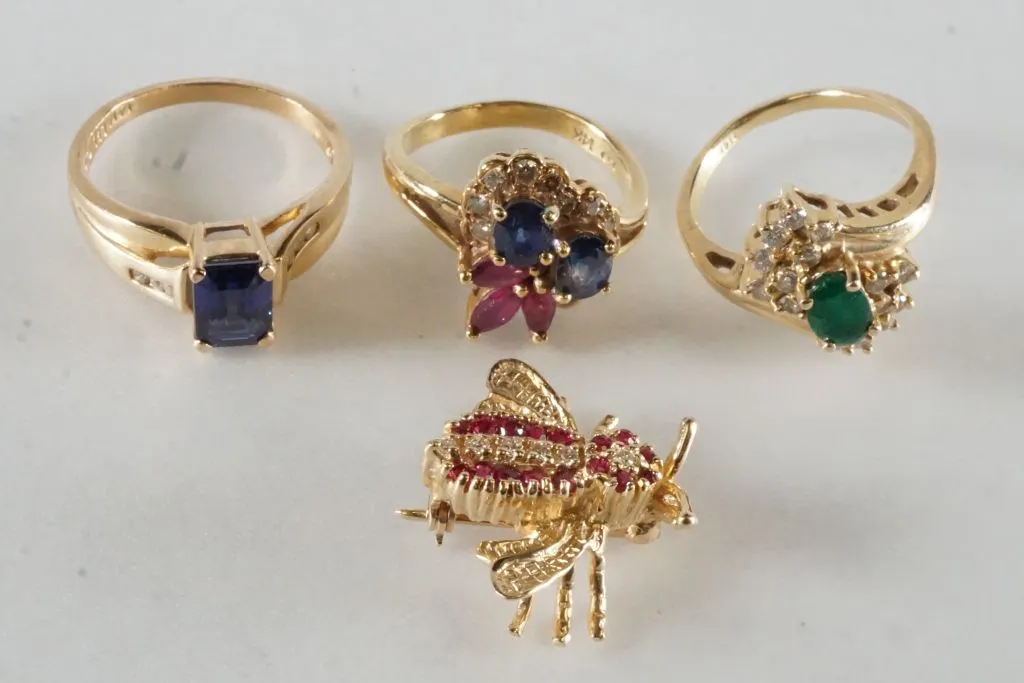 Lot of 14k Yellow Gold Jewelry