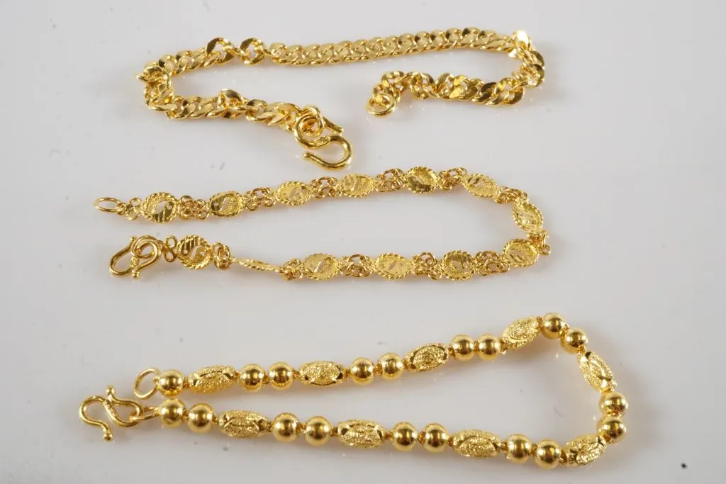 Lot of (3) 22k Yellow Gold Bracelets