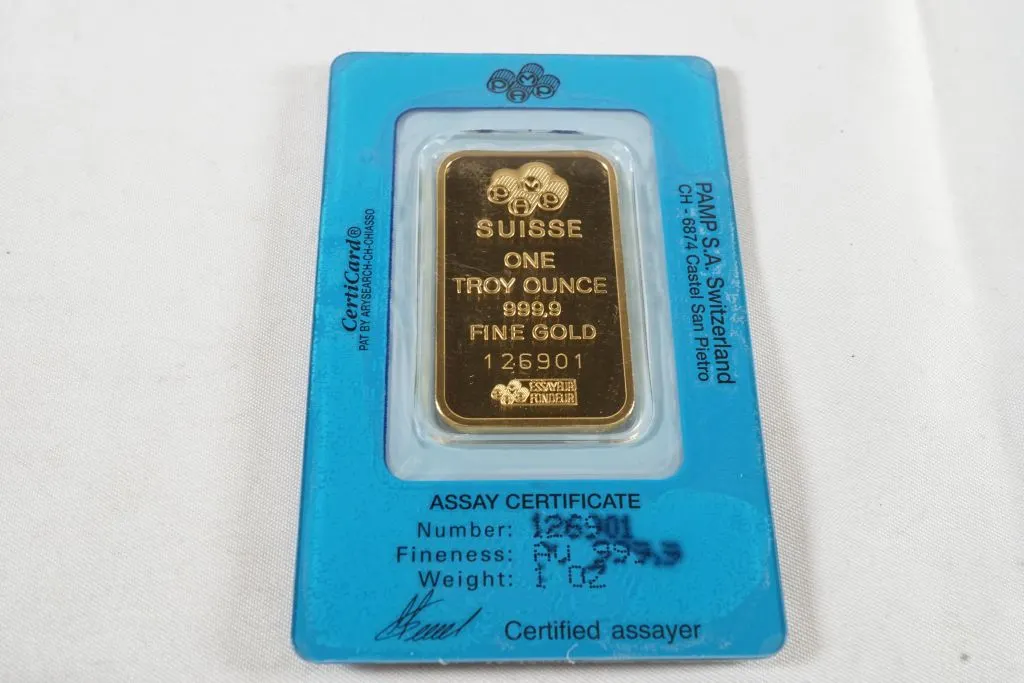 Suisse 1 Troy Ounce Gold Bar