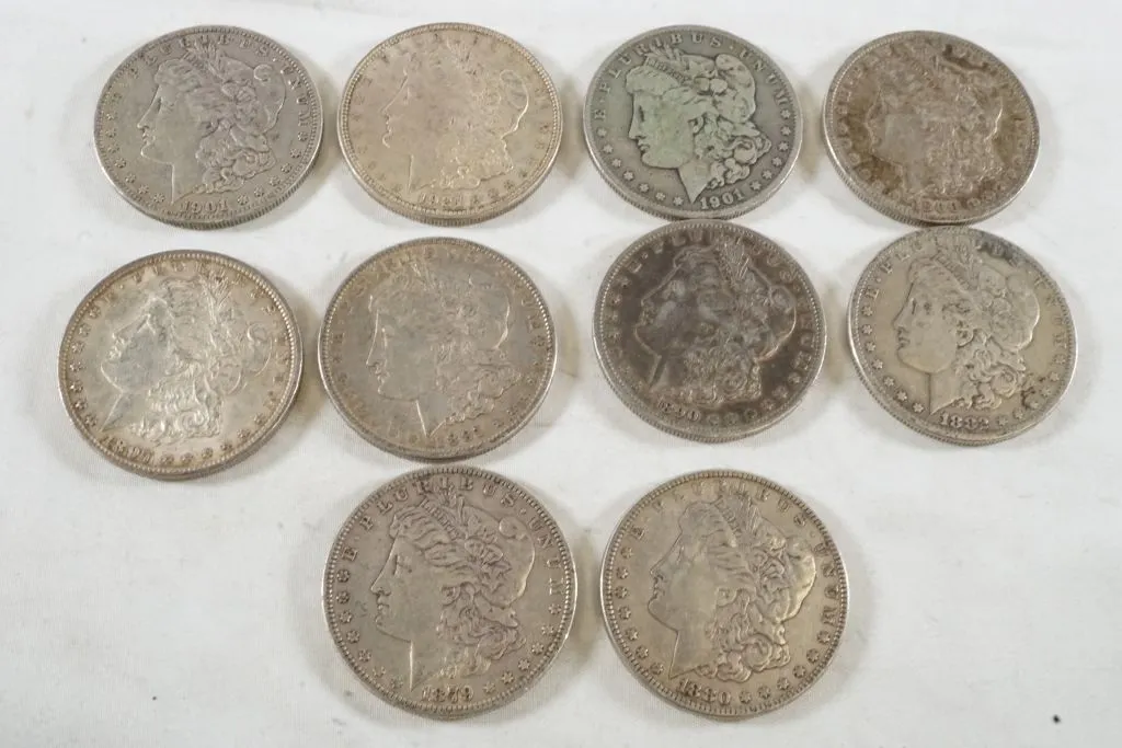 Lot of (10) Morgan Silver Dollars