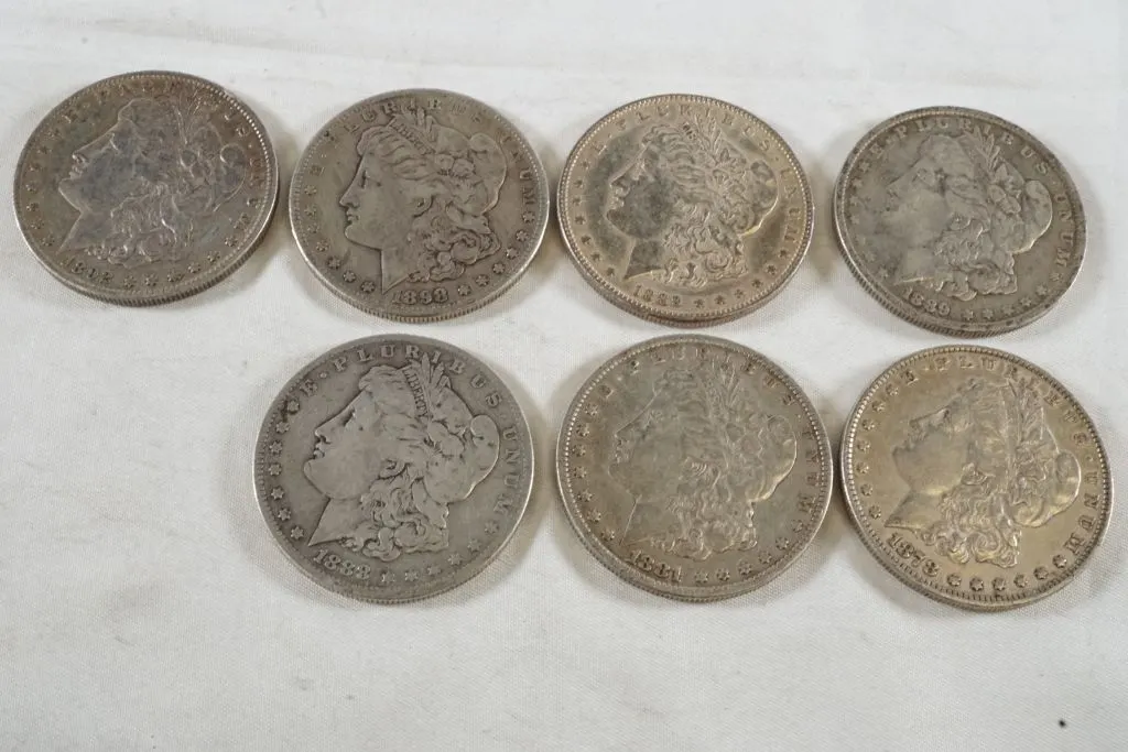 Lot of (7) Morgan Silver Dollars
