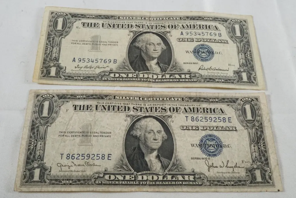 Lot of (2) $1 Silver Certificates w/Blue Seals