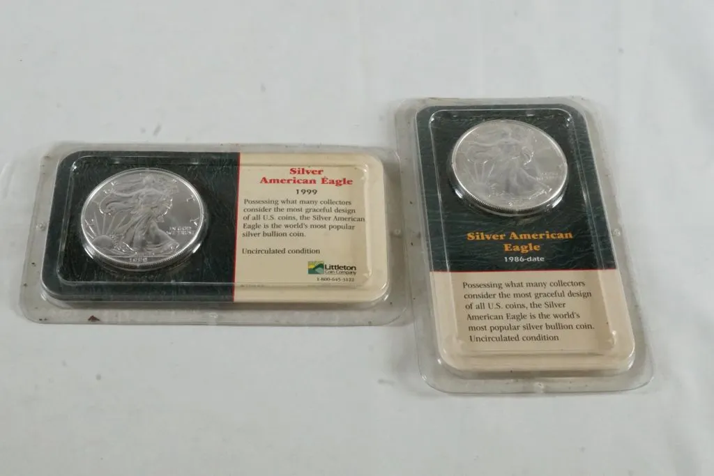 Lot of (2) Silver American Eagles