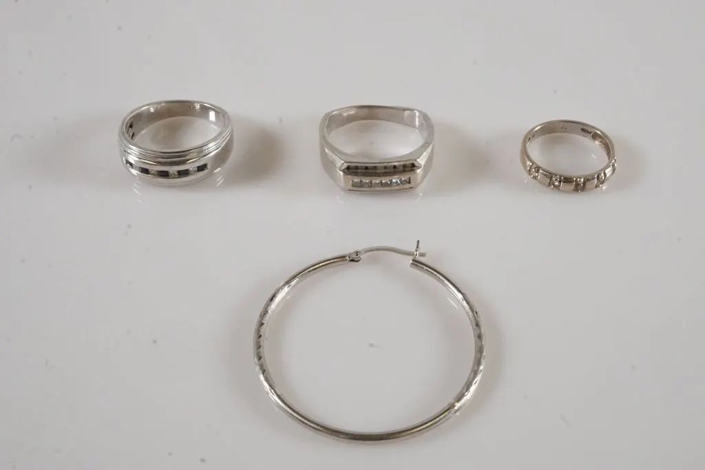 Lot of 14k White Gold Jewelry