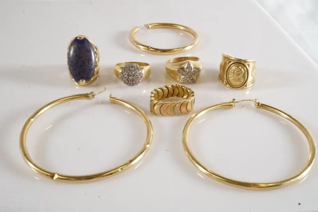 Lot of 14k Yellow Gold Jewelry