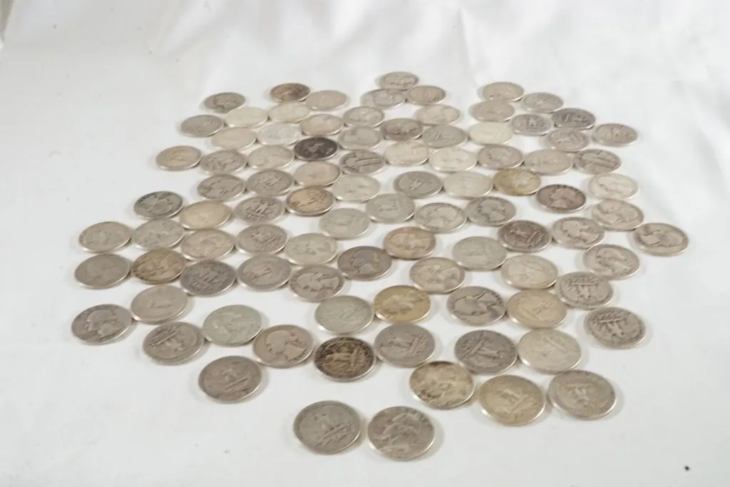 Lot of (93) Silver Quarters