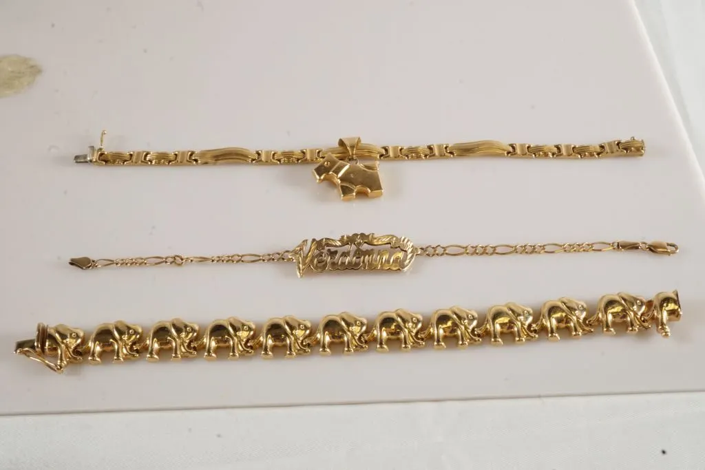 Lot of (3) 14k Yellow Gold Bracelets
