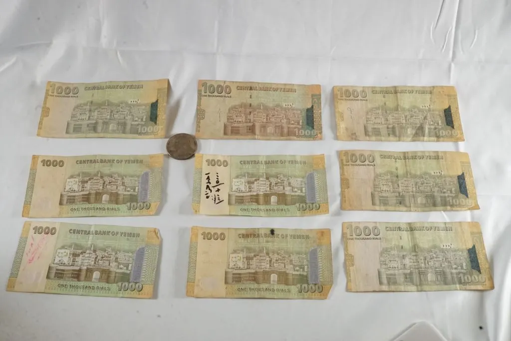 Lot of (9) Foreign Bills & (1) Foreign Coin