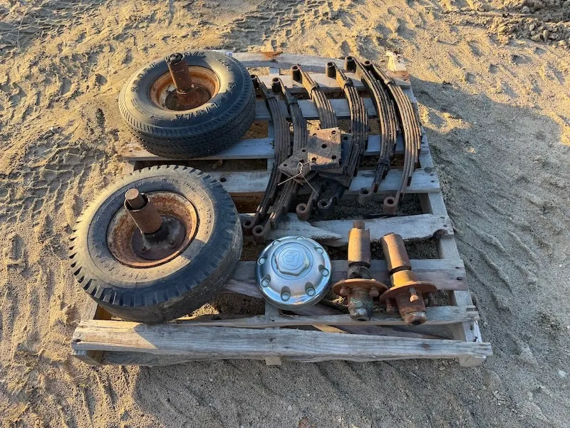 (2) Hubs, (6) Springs, (2) Wheels w/ hubs, Dodge Hub Caps