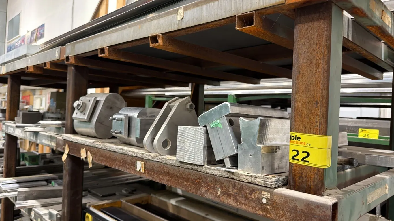 SHELF OF ASSORTED INDUSTRIAL PRESS BRAKE DIES & MORE