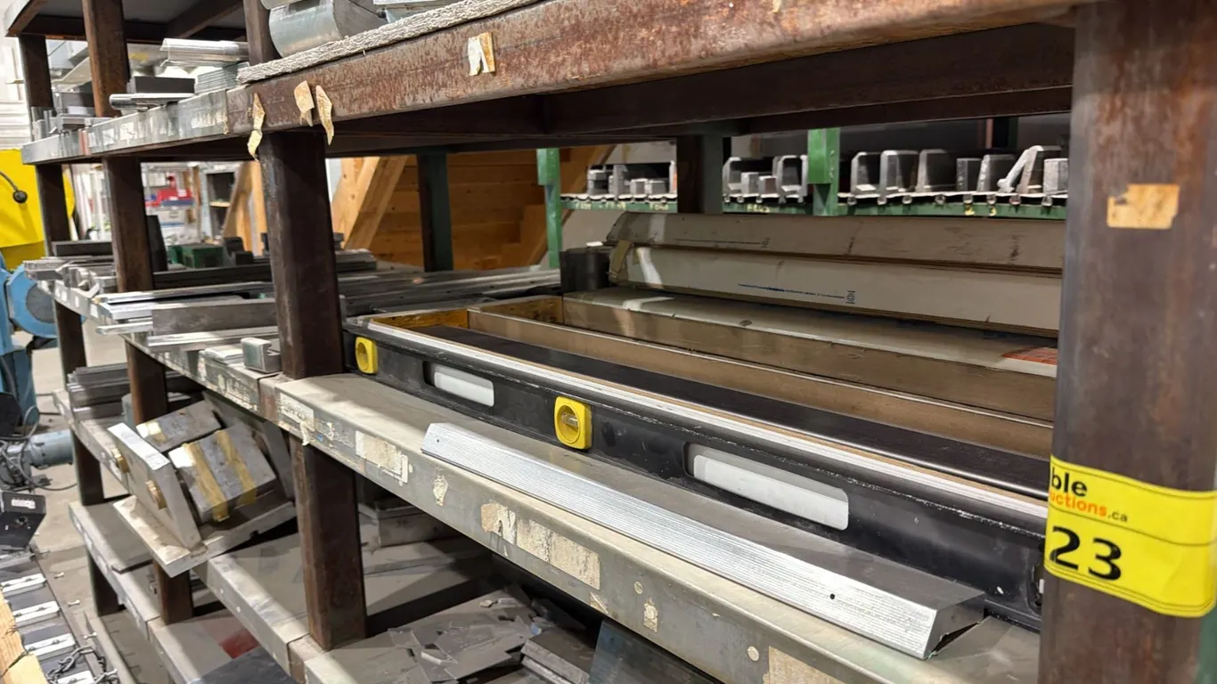 SHELF OF ASSORTED INDUSTRIAL PRESS BRAKE DIES & MORE
