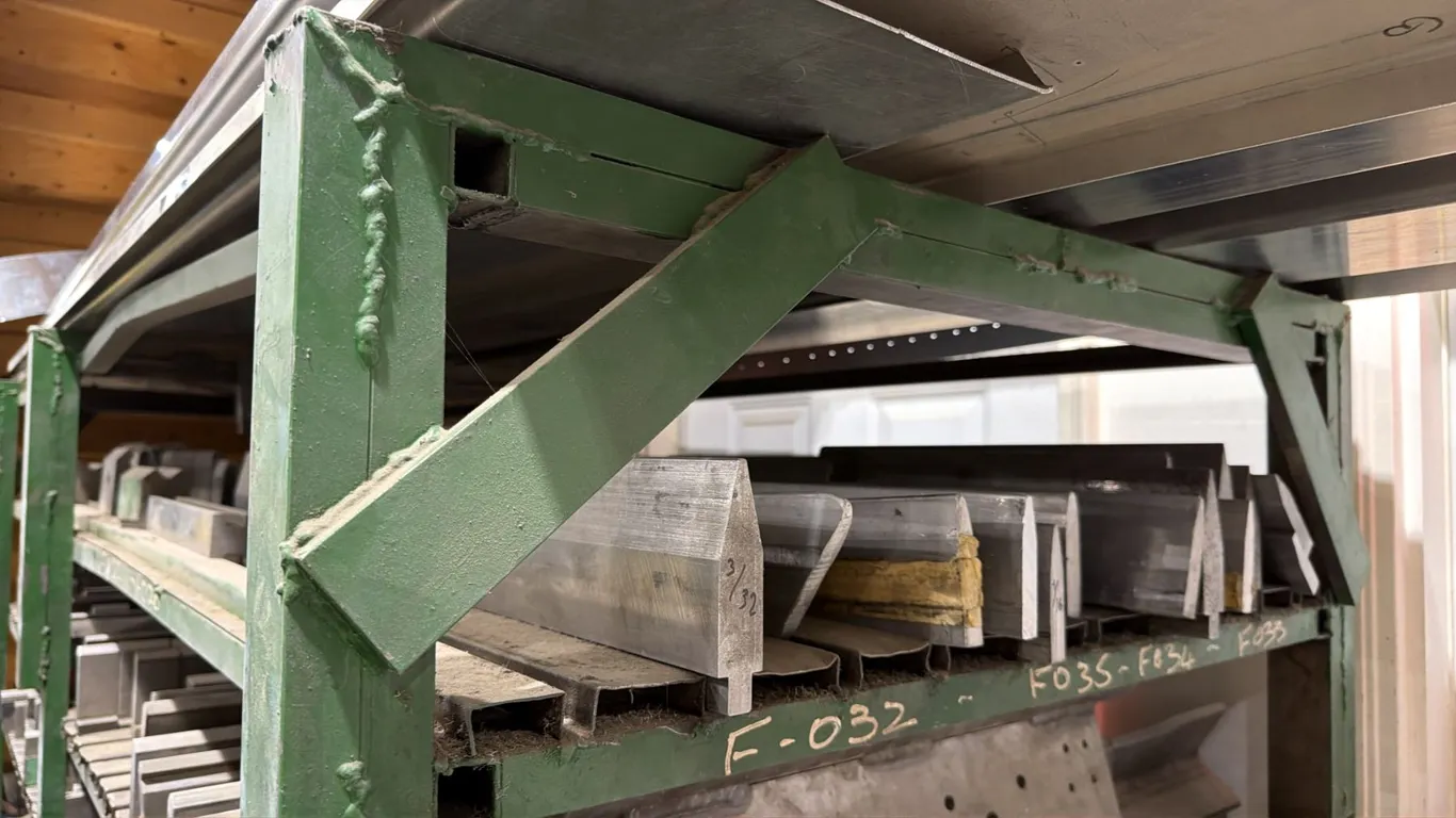 SHELF OF ASSORTED INDUSTRIAL PRESS BRAKE DIES & MORE