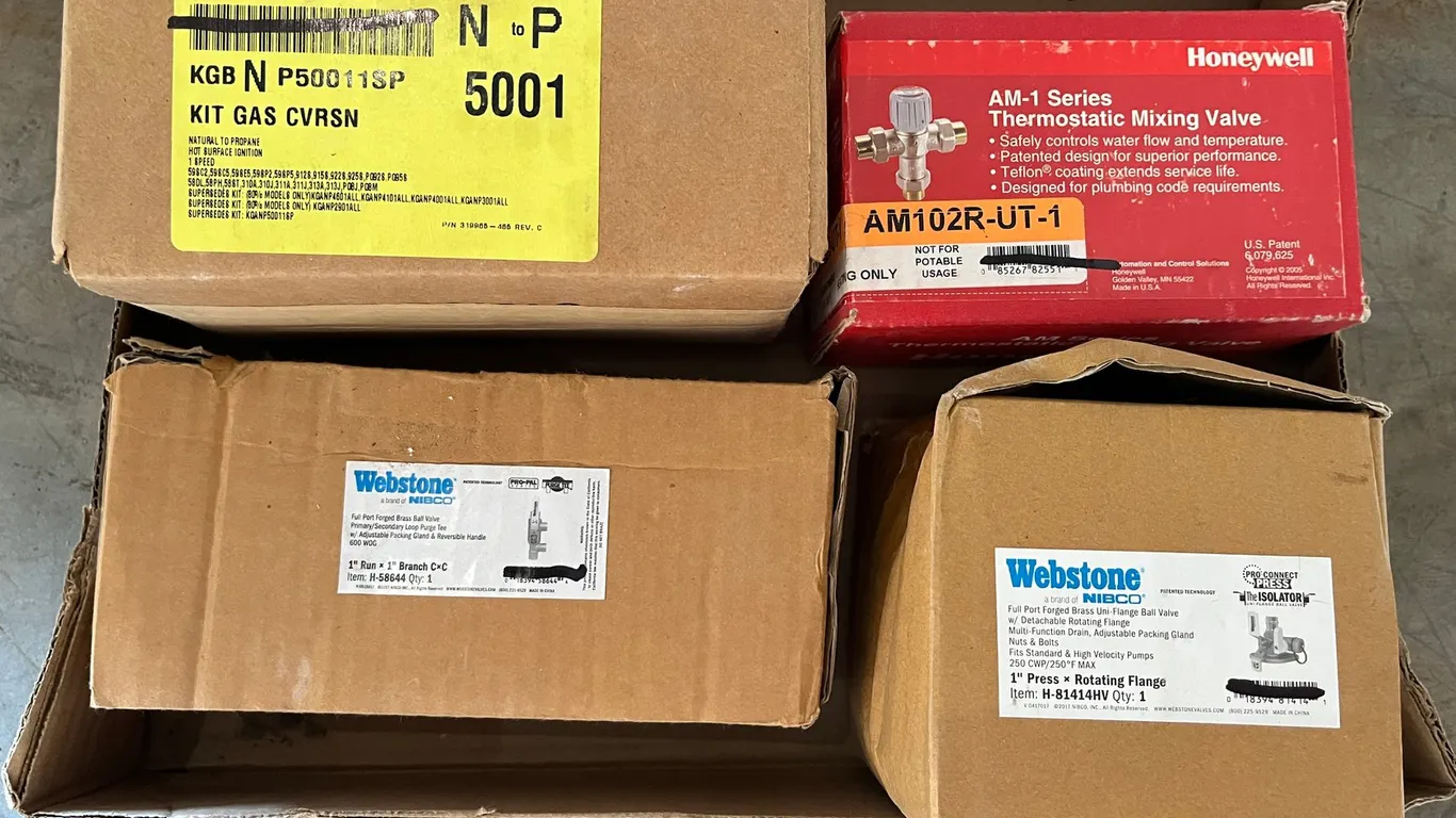 (3) Ball Valves and Gas Conversion Kit